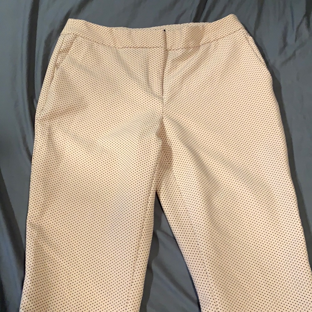 Polka dot pixie cut slacks light pink